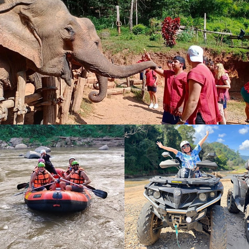 Elephants Care + ATV + White water rafting